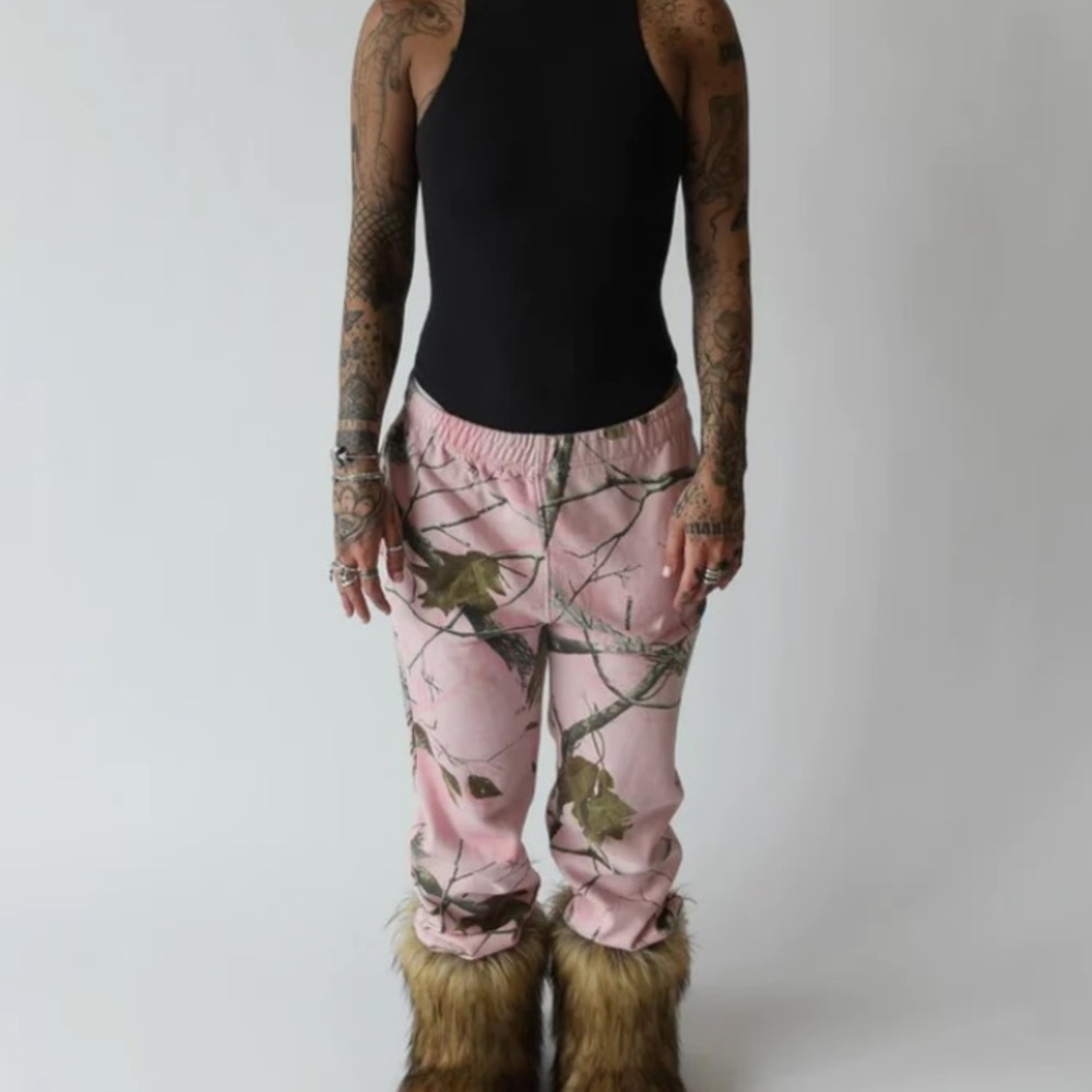 real tree pink sweatpants